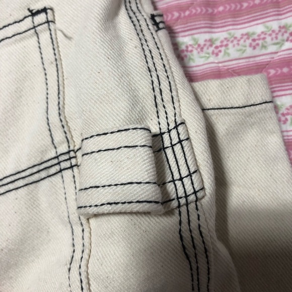 Twik Cream Denim with Black Accent cargo pants-size 27- new- for work or play - Picture 15 of 16